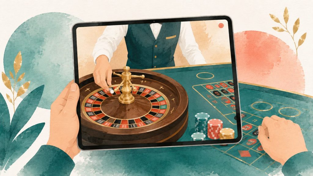 Ruleta en vivo: funcionamiento de una mesa transmitida en directo
